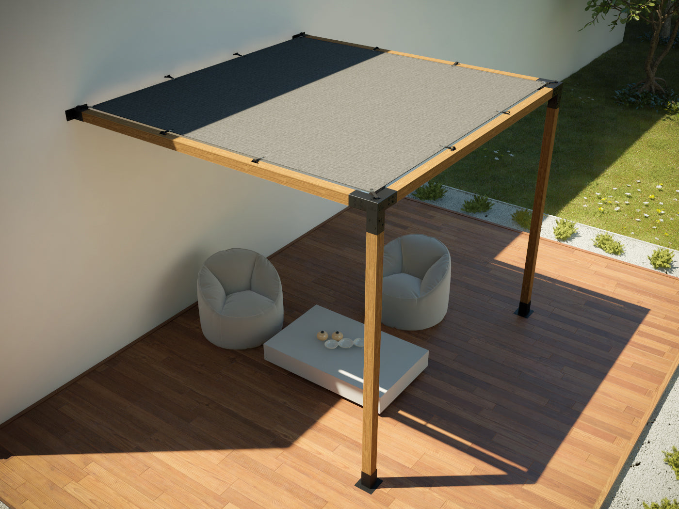 PERGOLA TOP SHADE WITH STRAPS