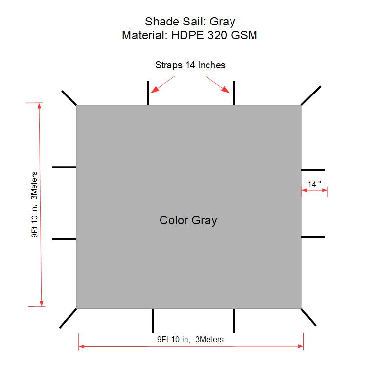 PERGOLA TOP SHADE WITH STRAPS