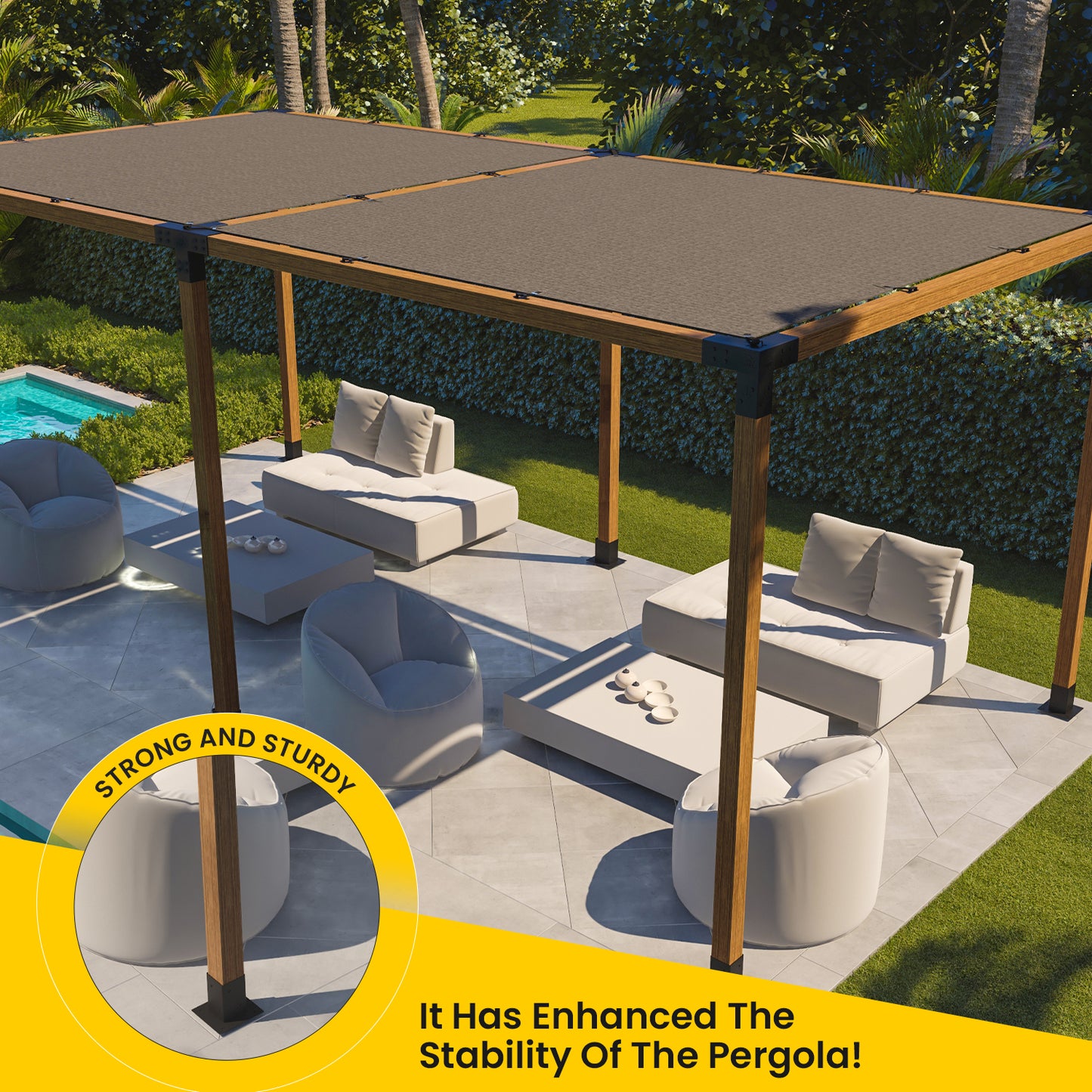 DOUBLE FREE STANDING DIY PERGOLA KIT