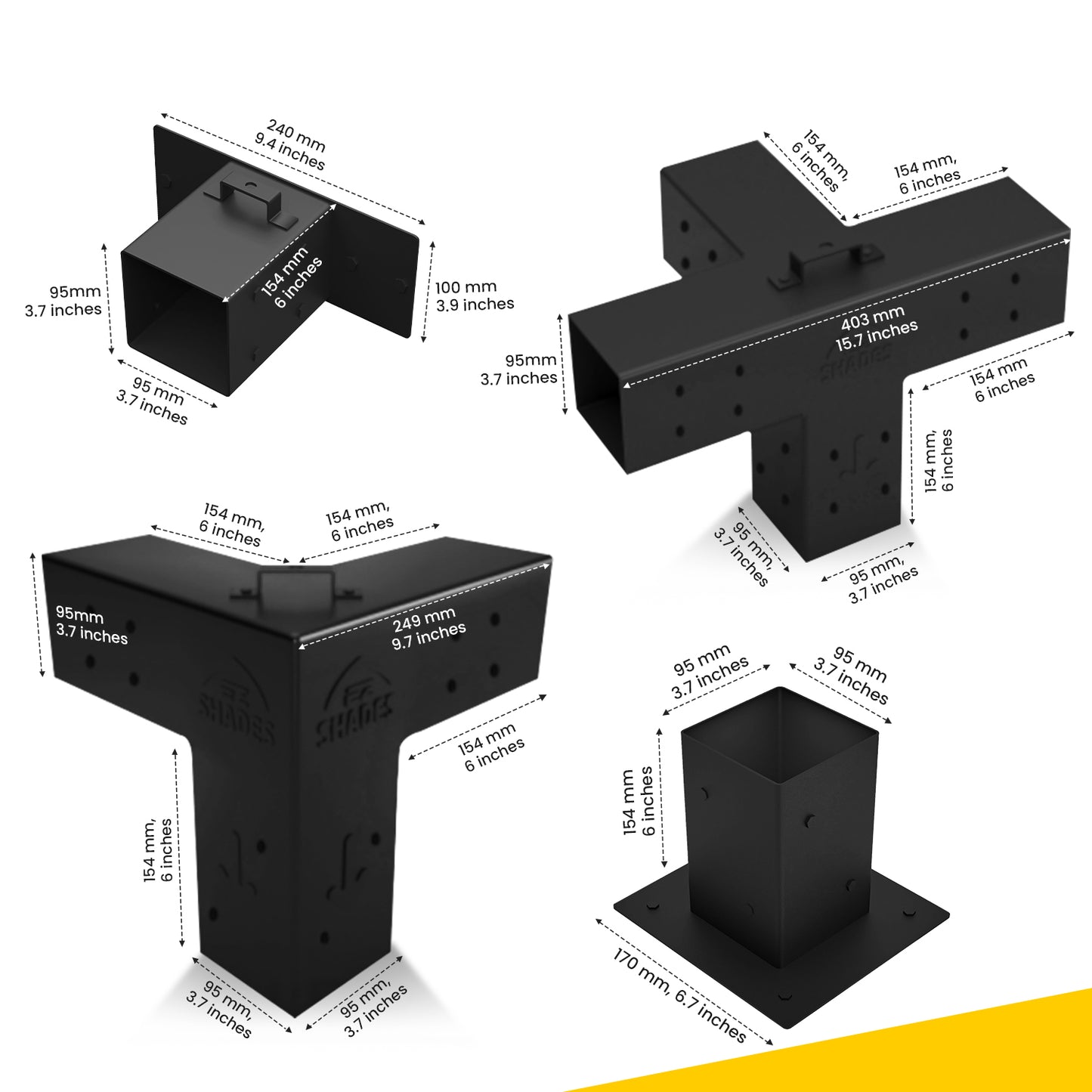 DOUBLE WALL MOUNT DIY PERGOLA KIT