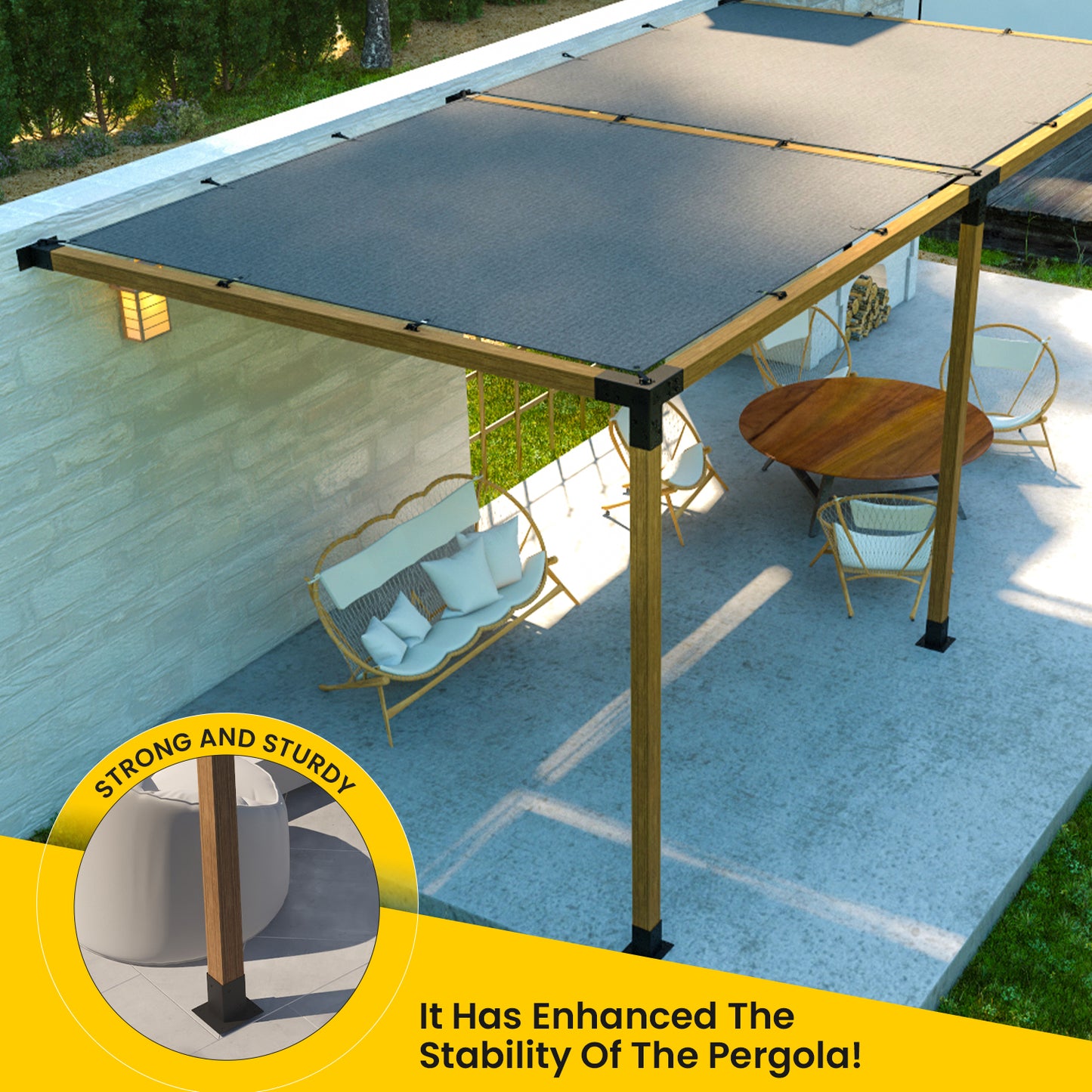 DOUBLE WALL MOUNT DIY PERGOLA KIT