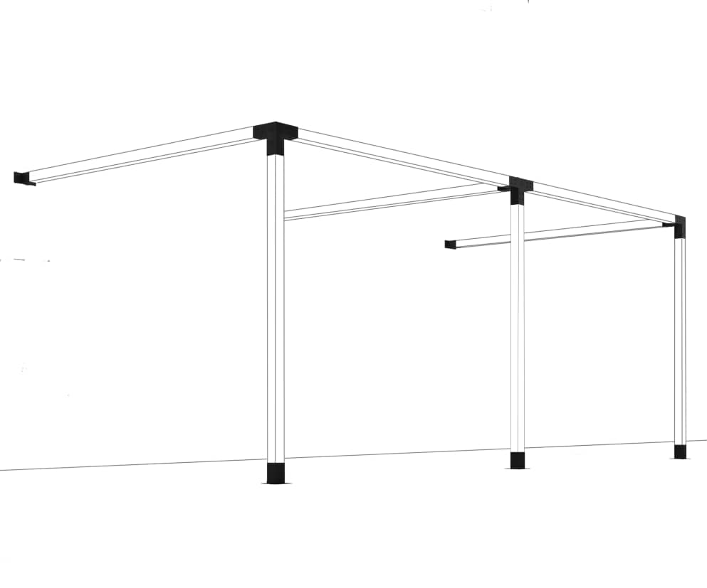 DOUBLE WALL MOUNT DIY PERGOLA KIT